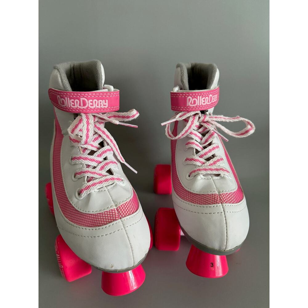 Firestar Roller Skates Girls Size 3 White and Pink - EUC - Picture 3 of 8